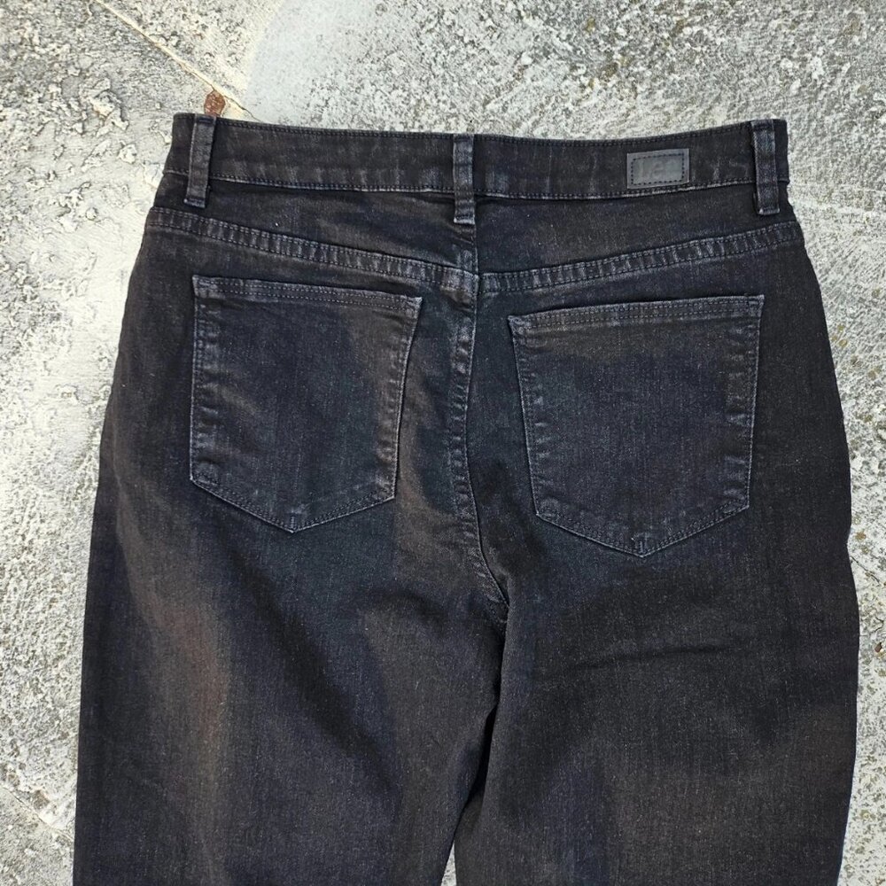 Lee Women Jeans Black Denim Cotton Blend Pant Size 10 TALL 34L - Picture 6 of 11